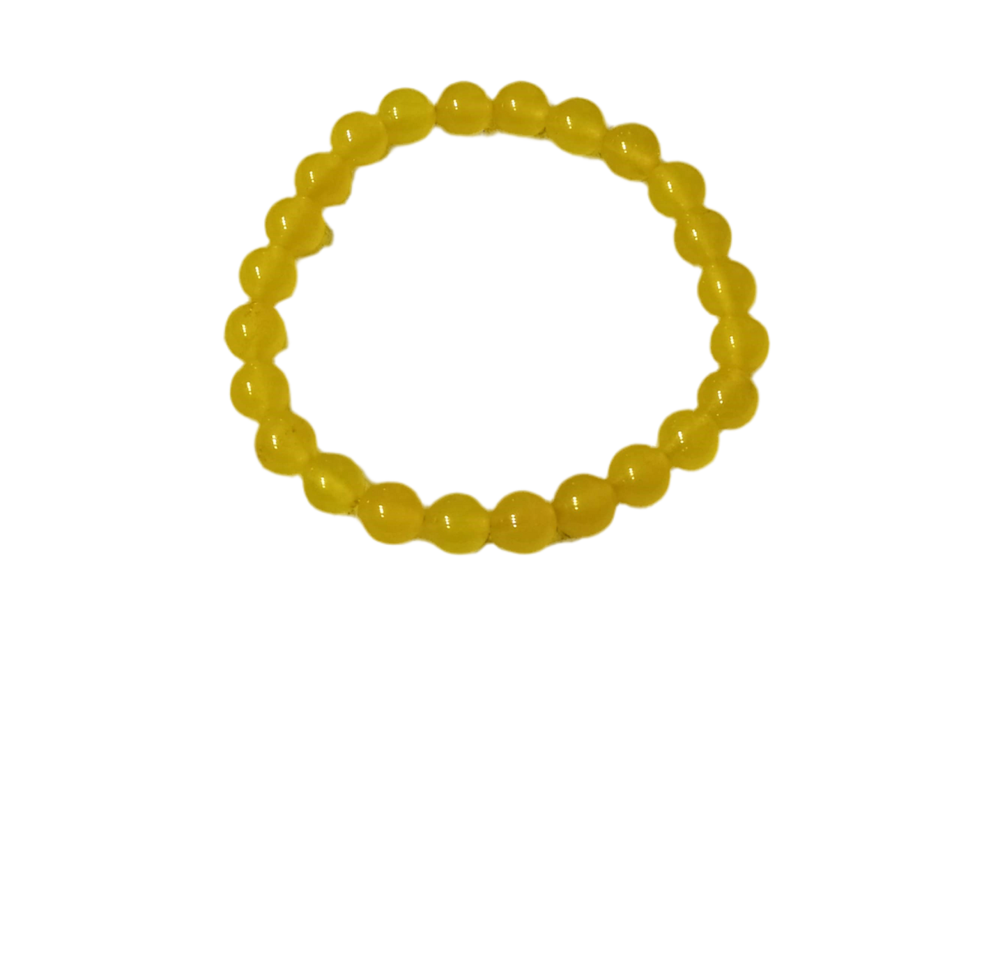 Round Beads Bracelet | Yellow Jade | Gemstone Bracelet