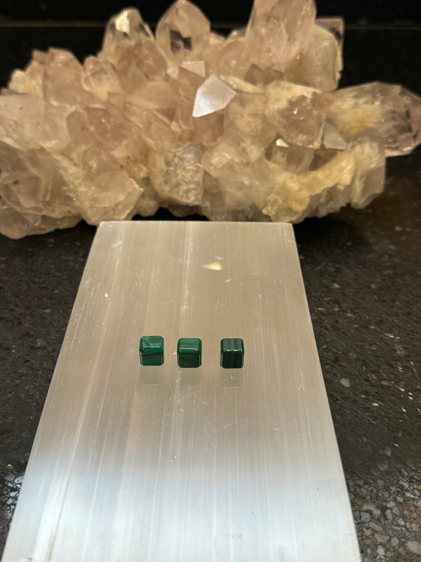 Malachite Pocket Cubes Set of 3