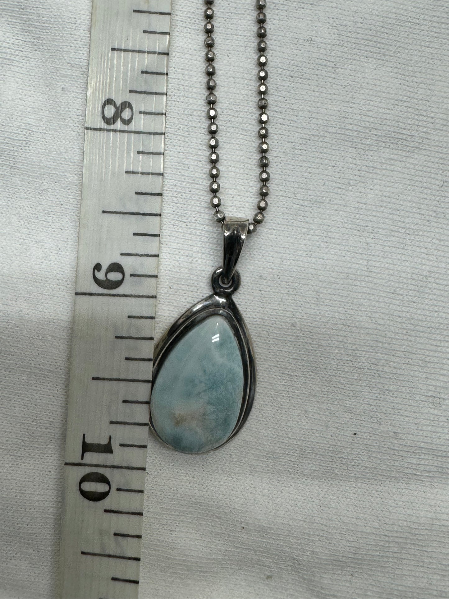 Larimar and Sterling Necklace