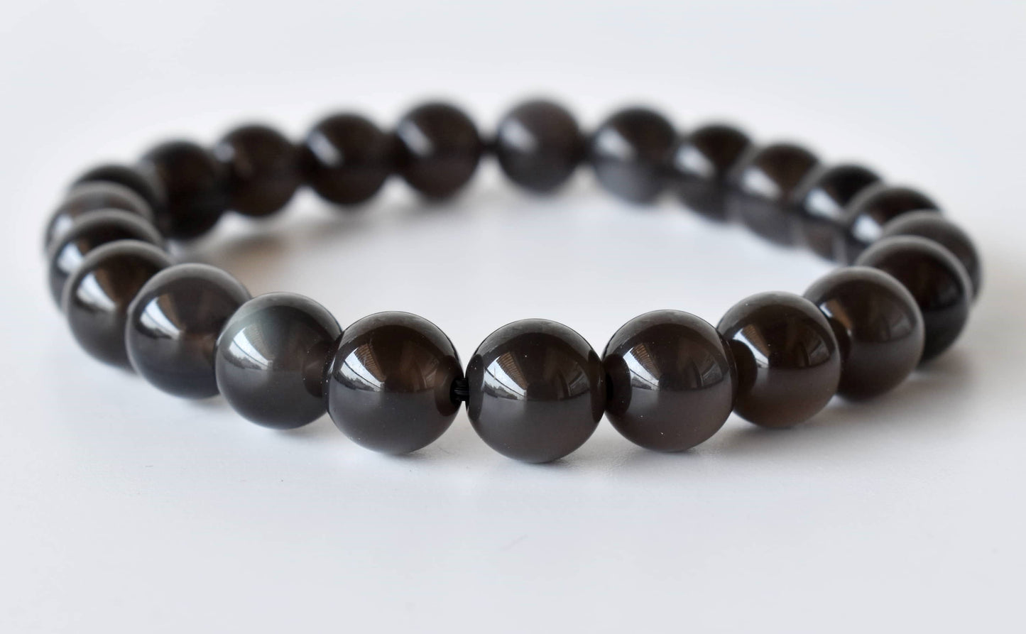 Black Obsidian Crystal Bracelet 6mm and 8mm