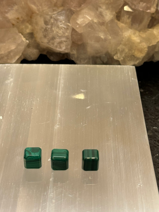 Malachite Pocket Cubes Set of 3