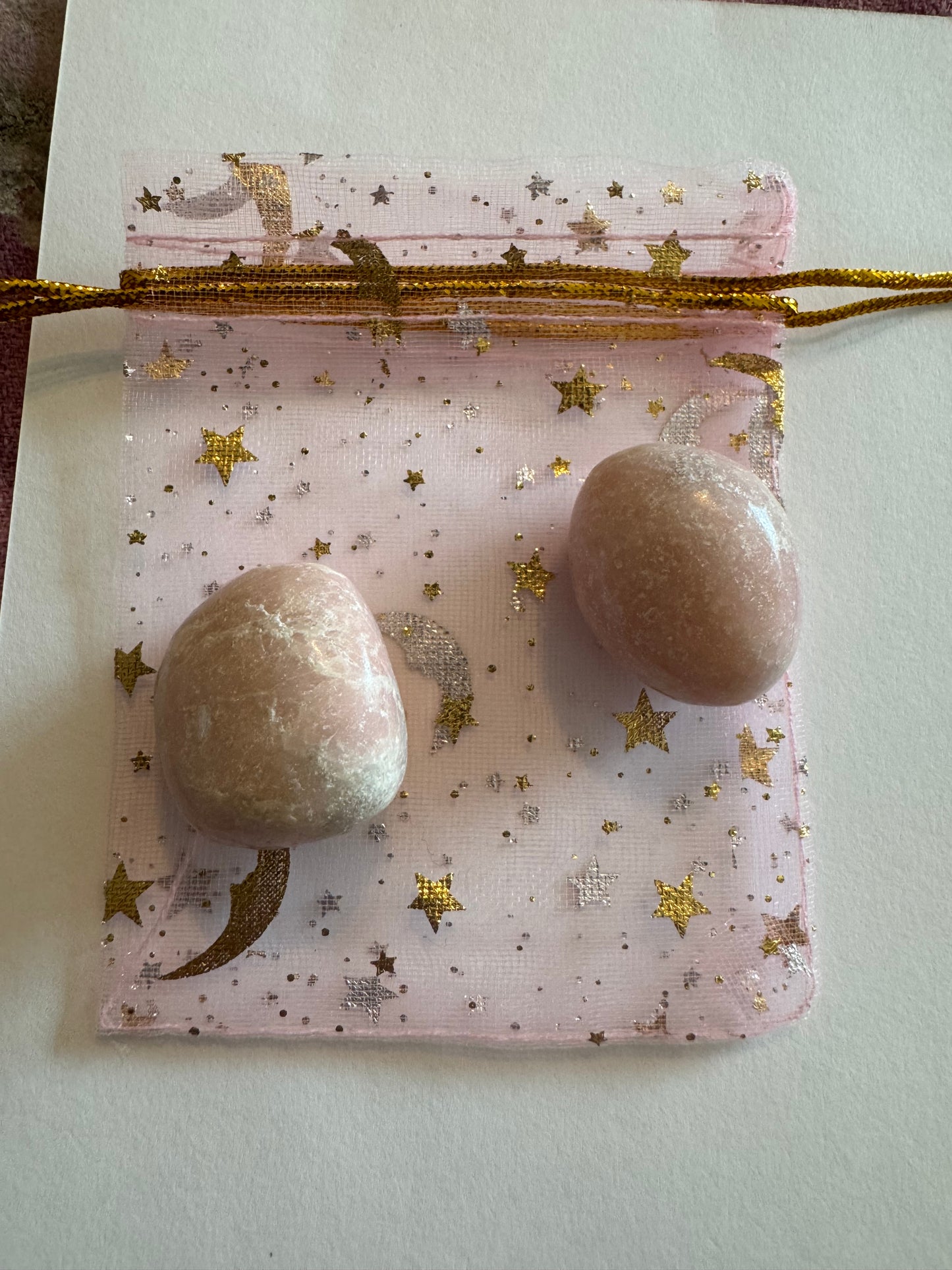 Healing - Peace - Love With This Pink Opal in a Pink Charm Bag