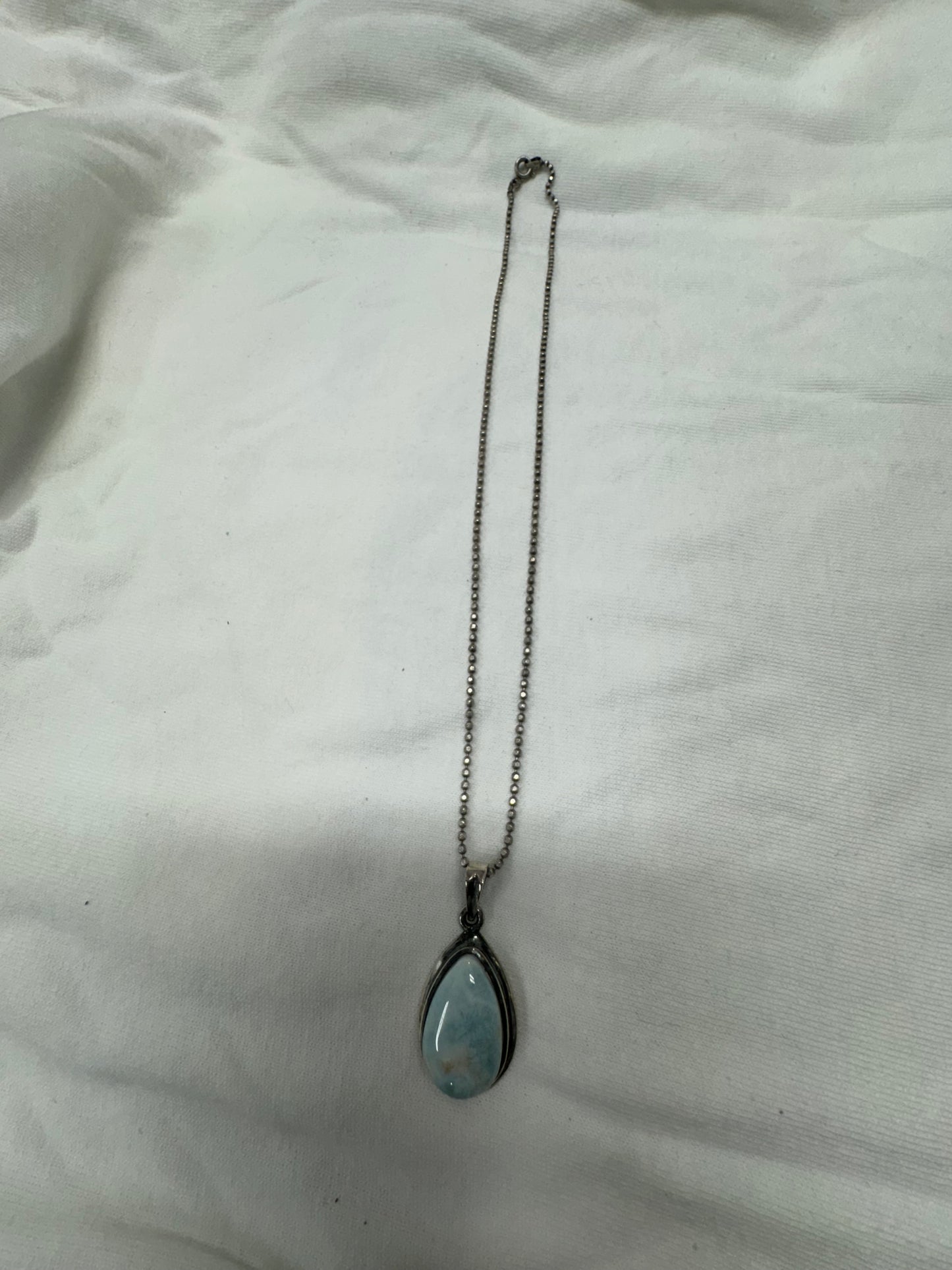 Larimar and Sterling Necklace