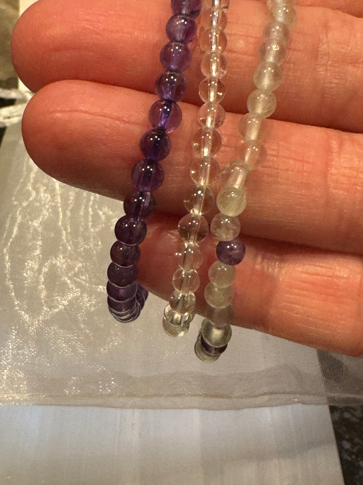 Spirituality Manifesting Crystal Bracelet Set 4mm