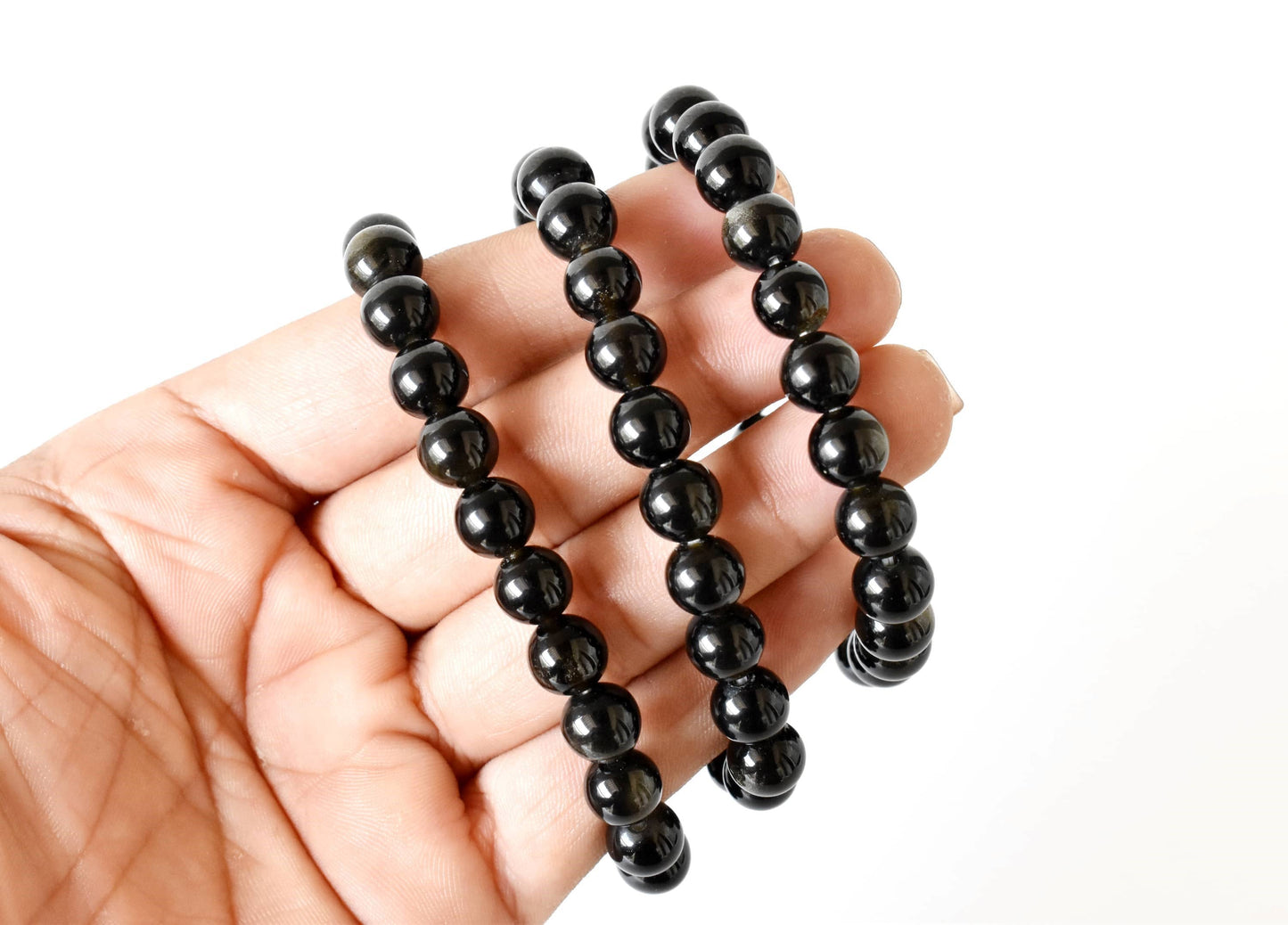 Golden Obsidian Crystal Bracelet 8mm