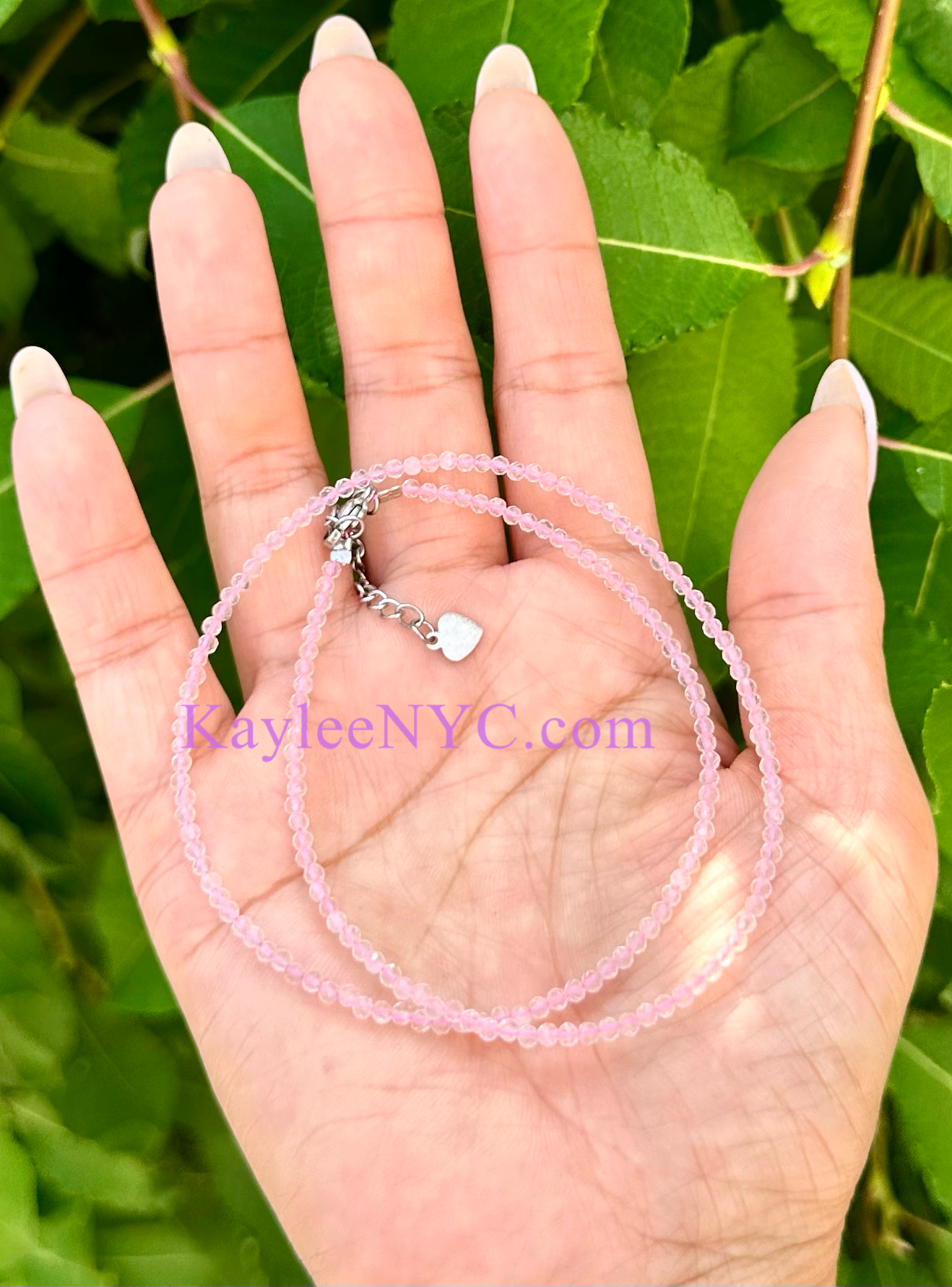 2mm Natural Rose Quartz Necklaces Crystals Healing Energy