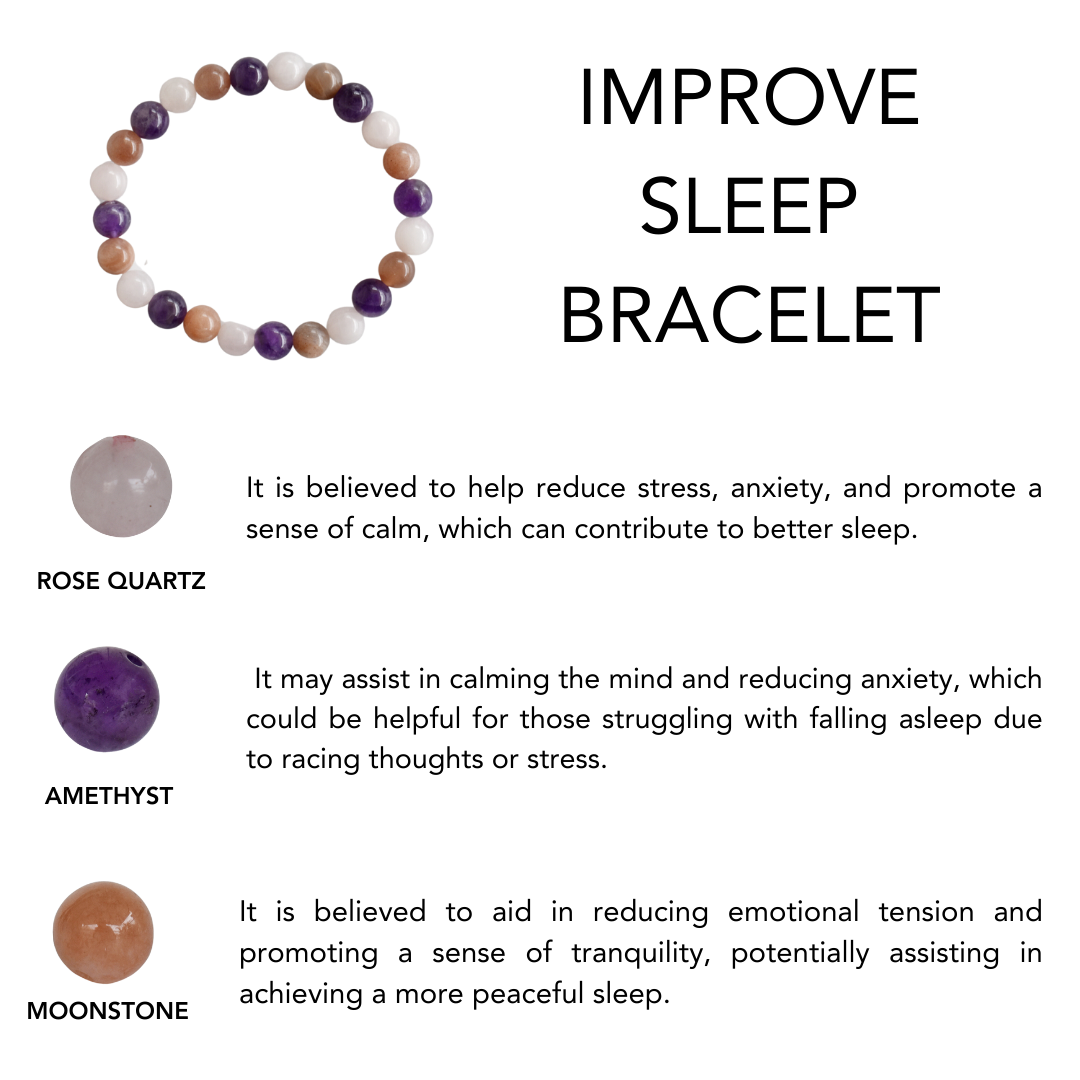 Improve SLEEP Intention Crystal  Bracelet