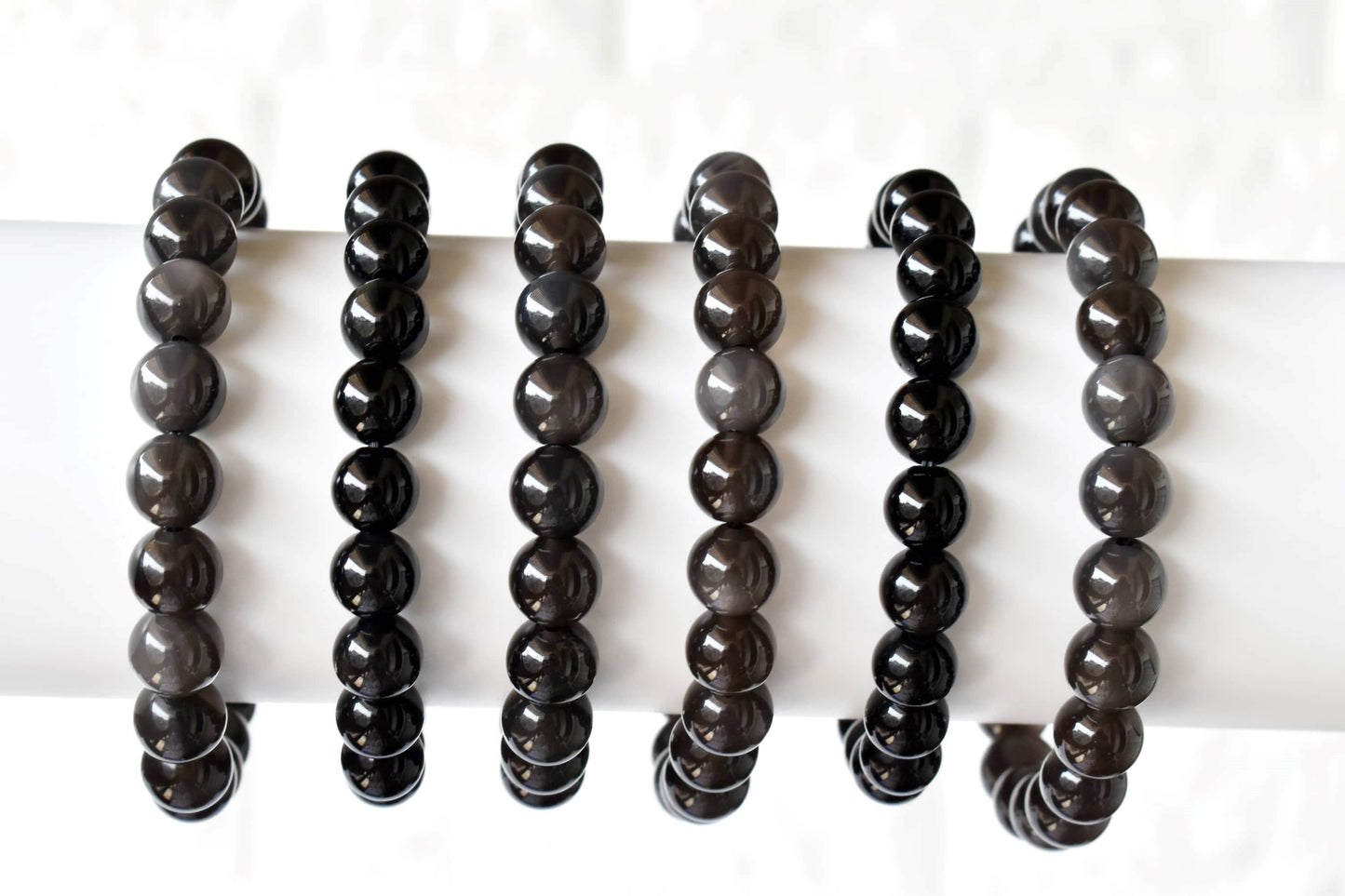 Black Obsidian Crystal Bracelet 6mm and 8mm