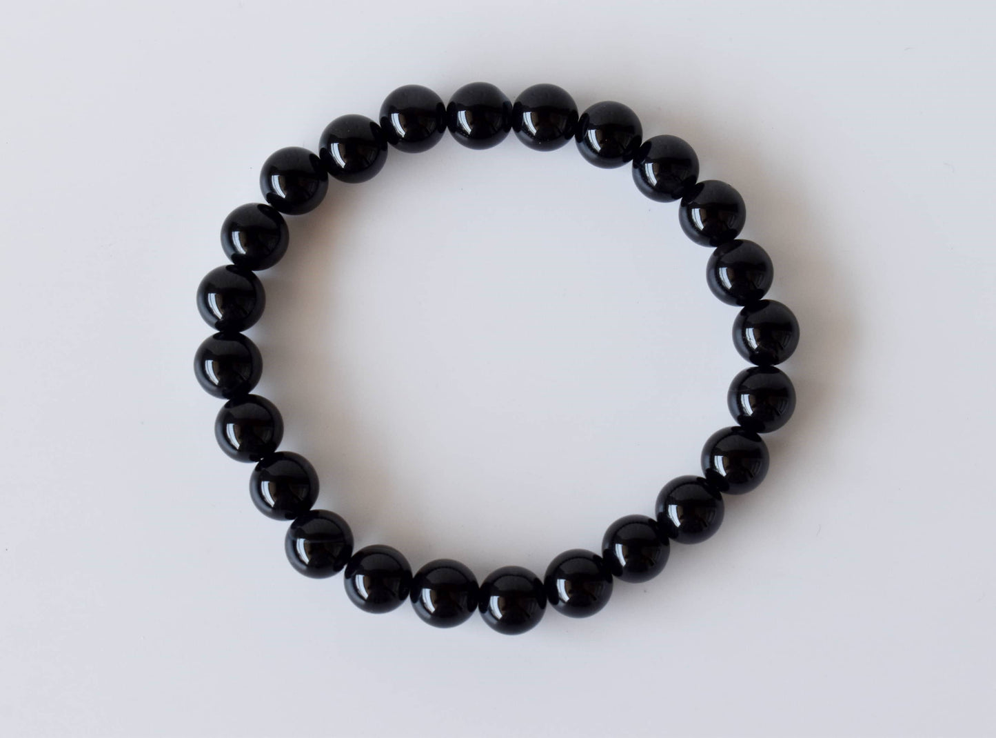 Black Onyx Crystal Gemstone Bracelet 6mm and 8mm