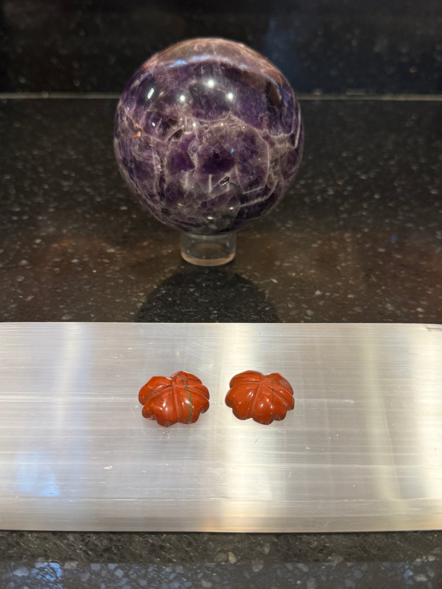 Red Jasper Clover Set of 2