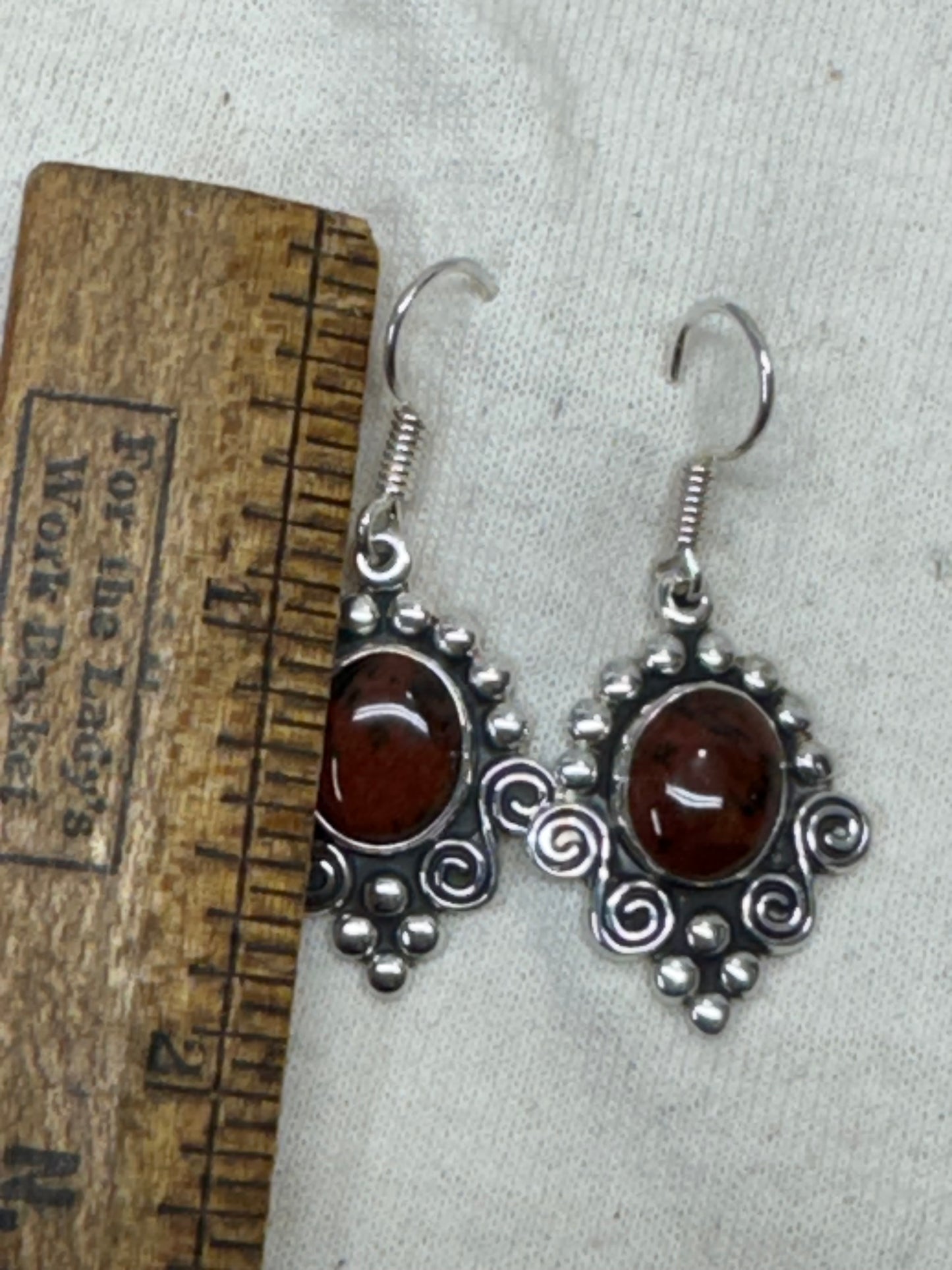 Mahogany Obsidian Sterling Earrings