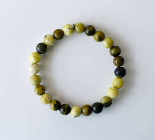 Serpentine Crystal Gemstone Bracelet 8mm
