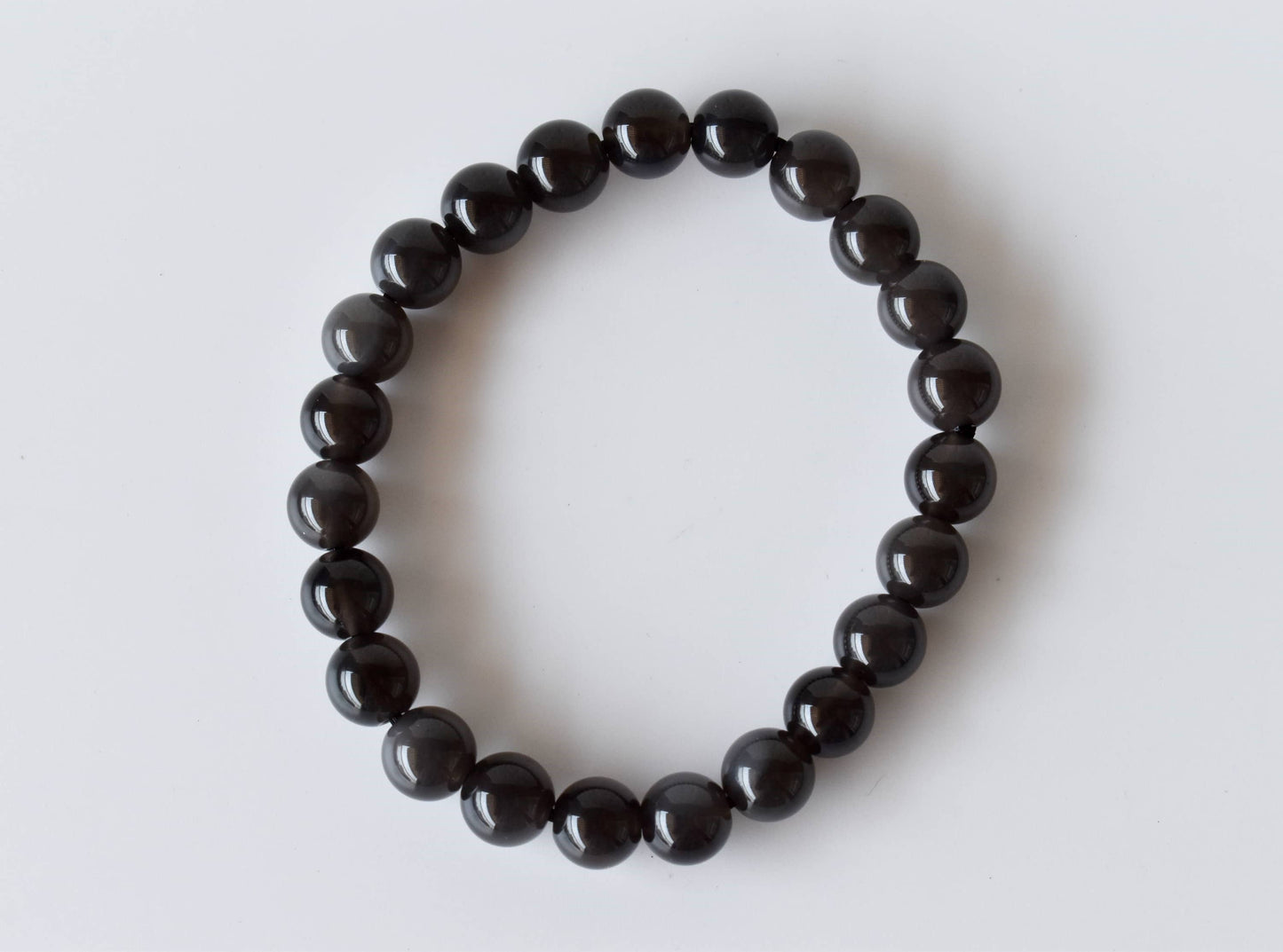 Black Obsidian Crystal Bracelet 6mm and 8mm