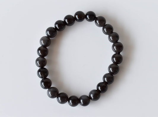 Black Obsidian Crystal Bracelet 6mm and 8mm