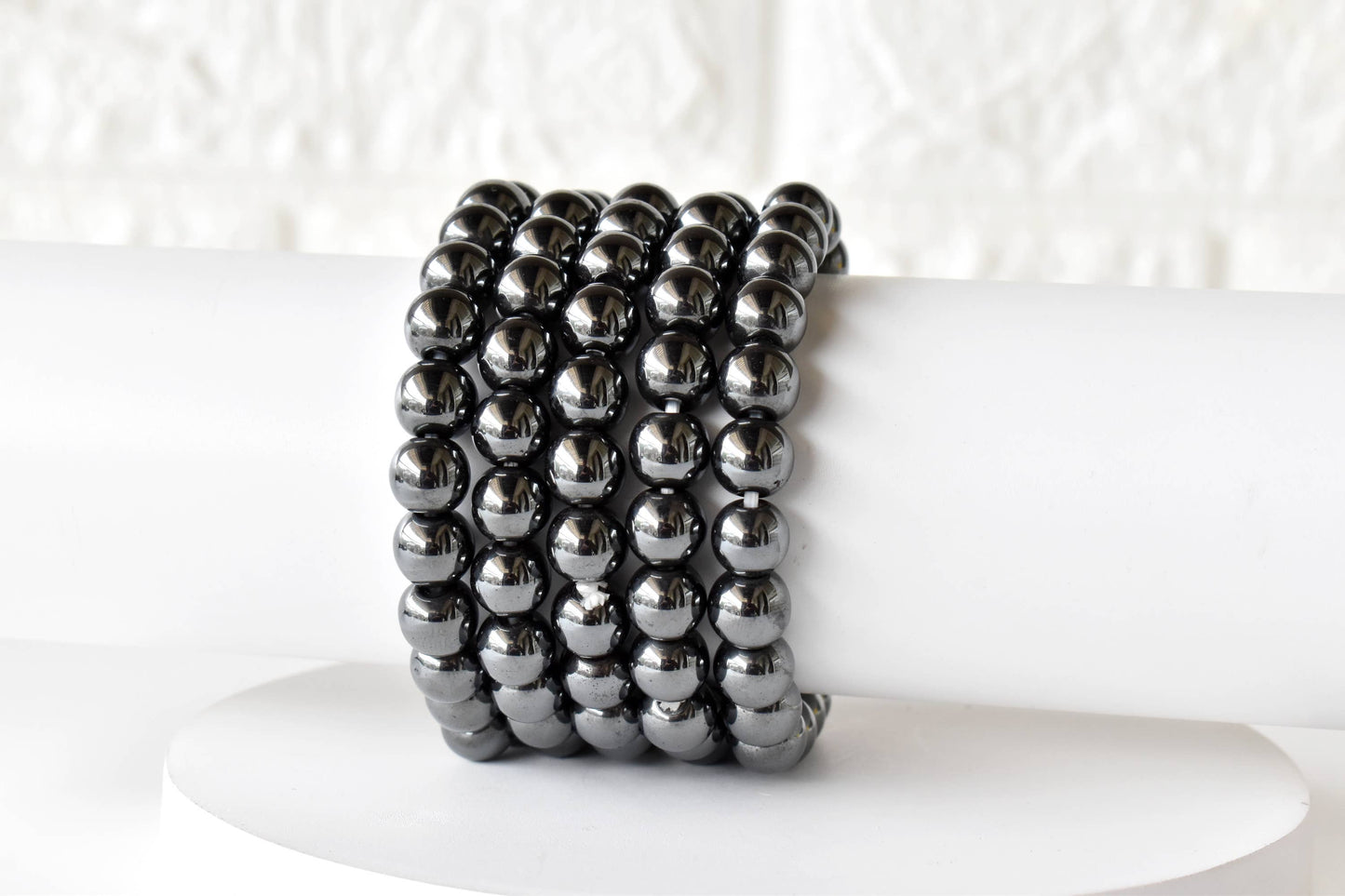 Hematite Crystal Healing Gemstone Bracelet 6mm and 8mm
