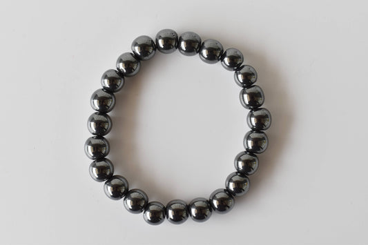 Hematite Crystal Healing Gemstone Bracelet 6mm and 8mm