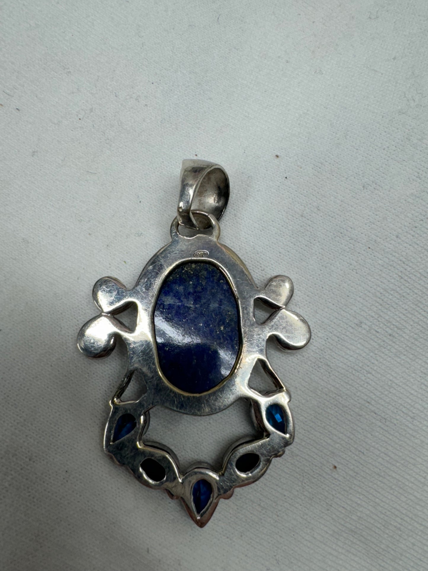 Lapis and Sterling Pendant- on hold for Patty