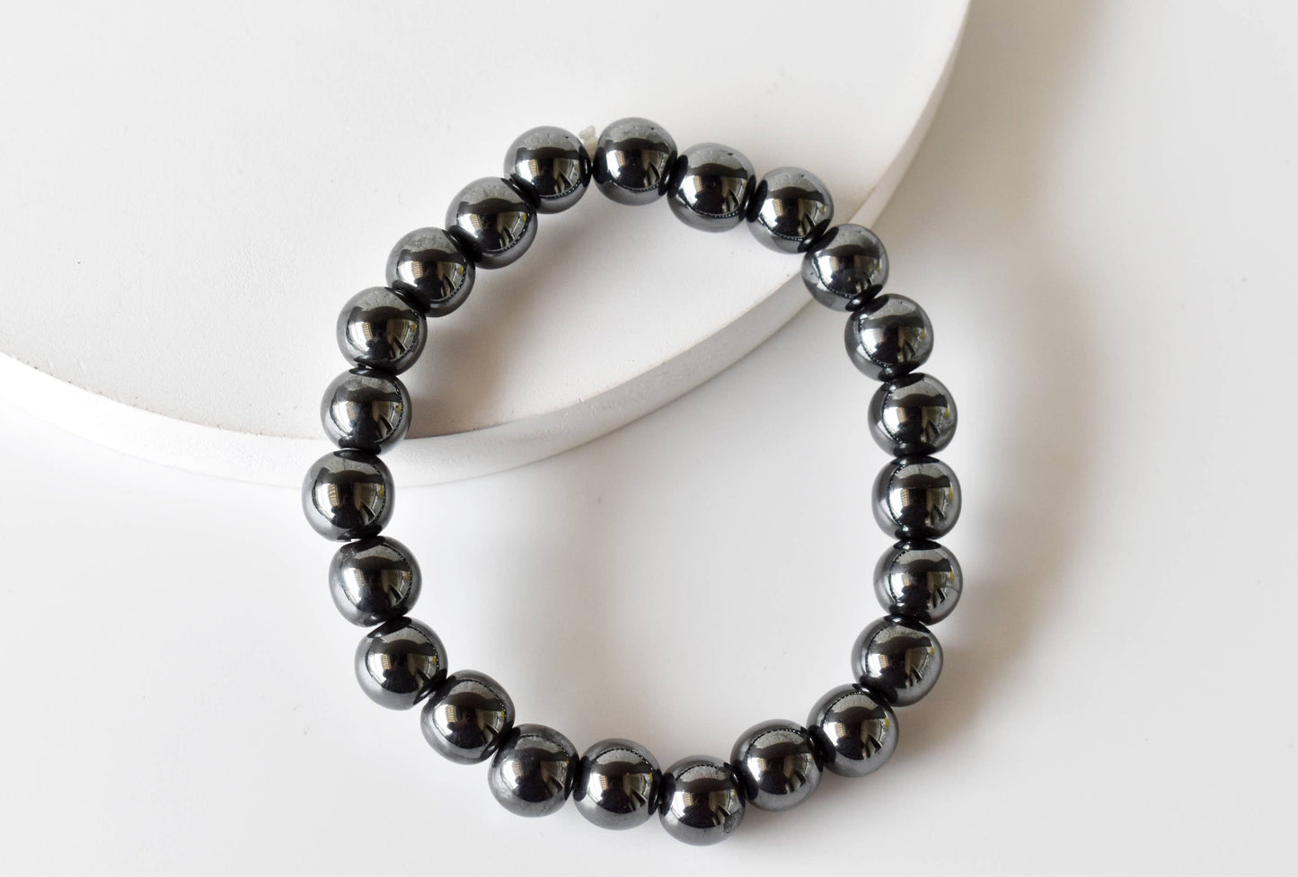 Hematite Crystal Healing Gemstone Bracelet 6mm and 8mm