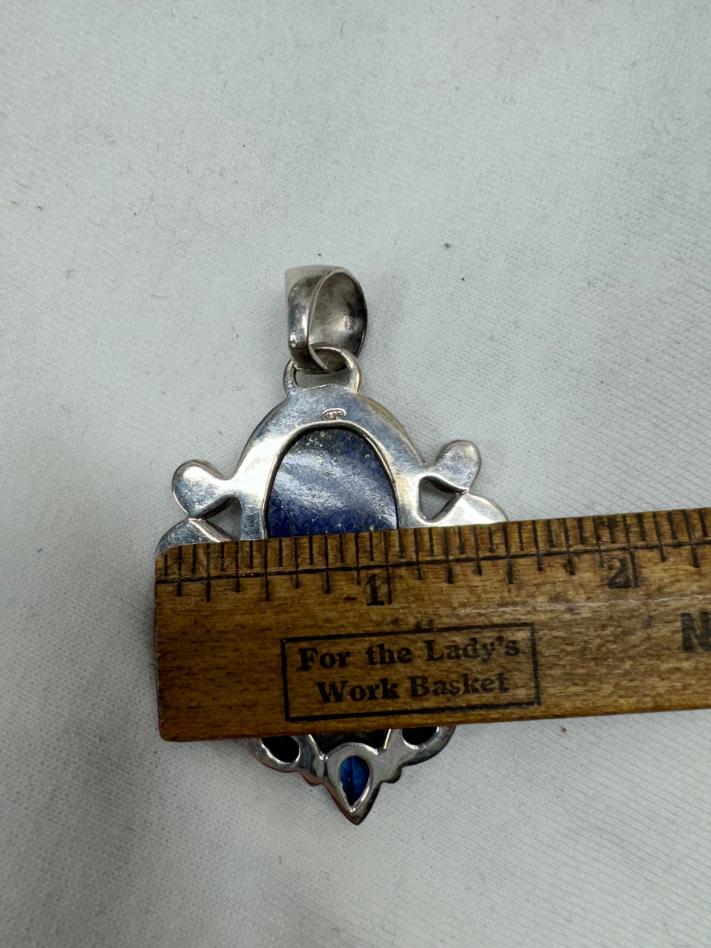 Lapis and Sterling Pendant- on hold for Patty