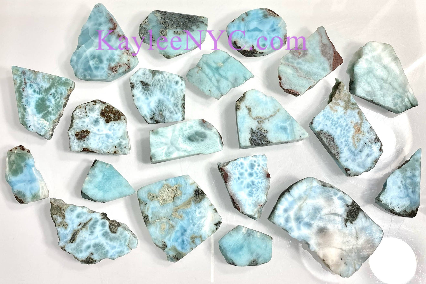 Wholesale Lot 1 lb Natural Larimar Slabs Crystal Healing Ene