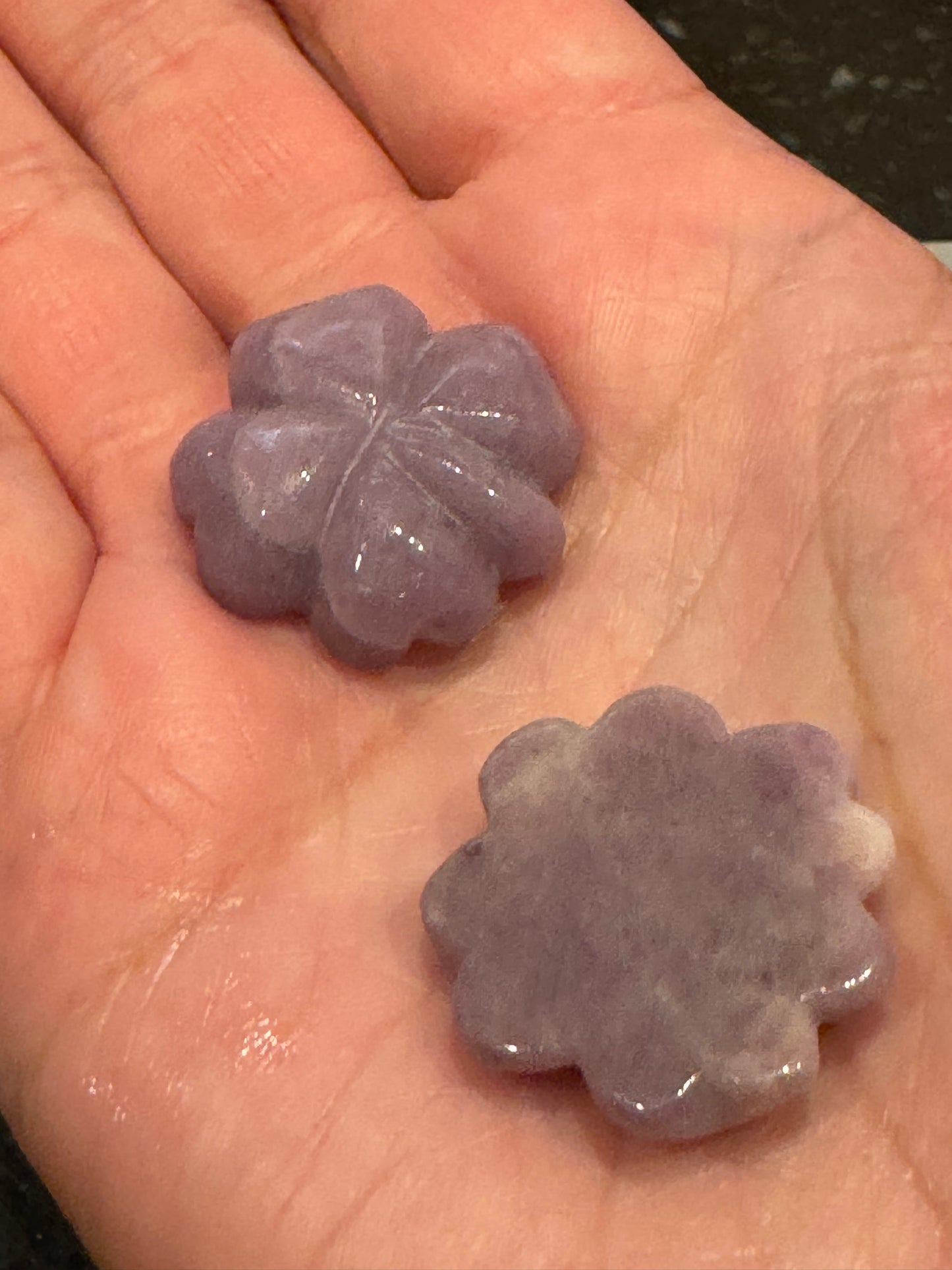 Lepidolite Clover Set of 2