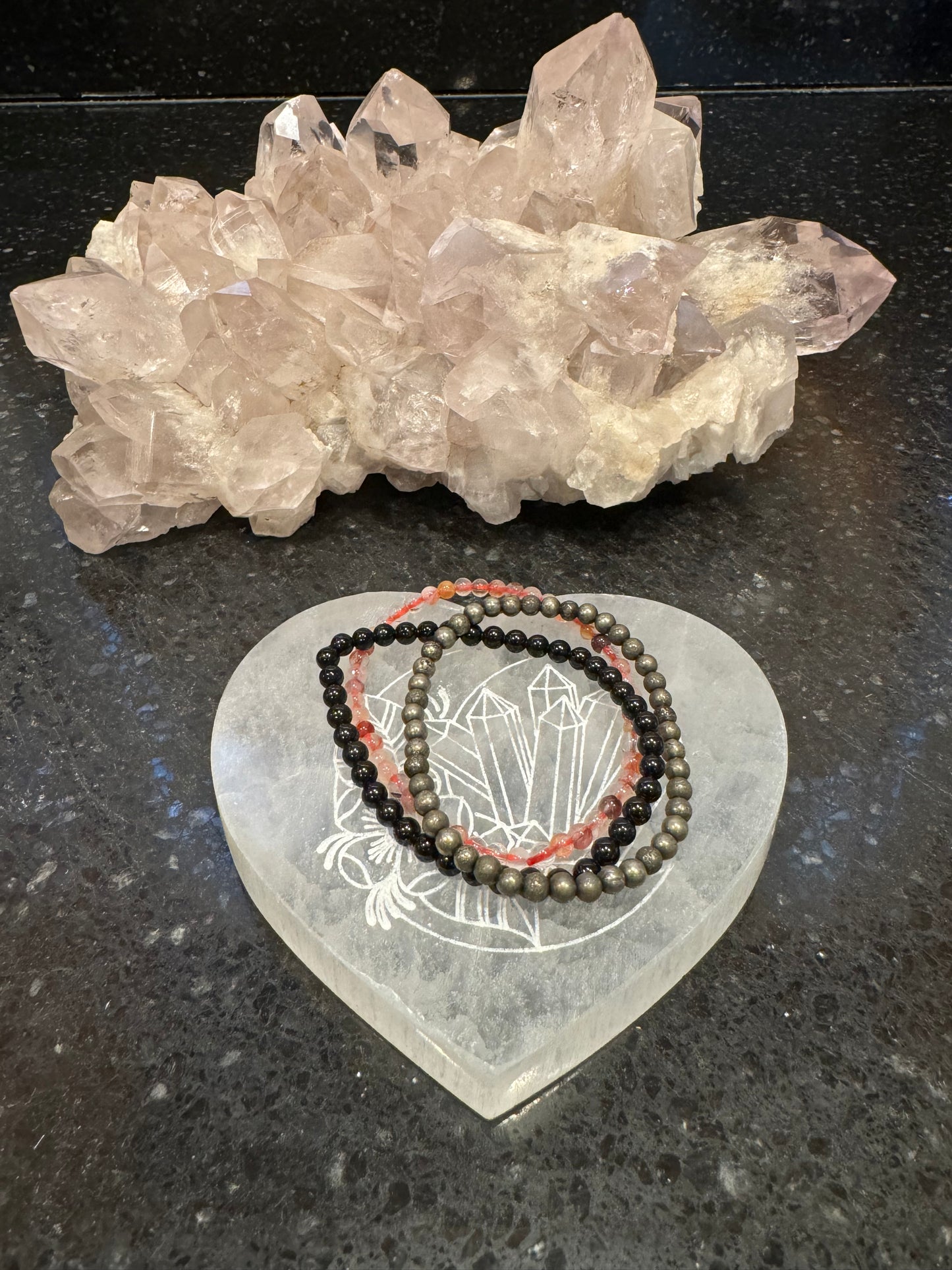 Selenite Crystal Heart Charging Plate