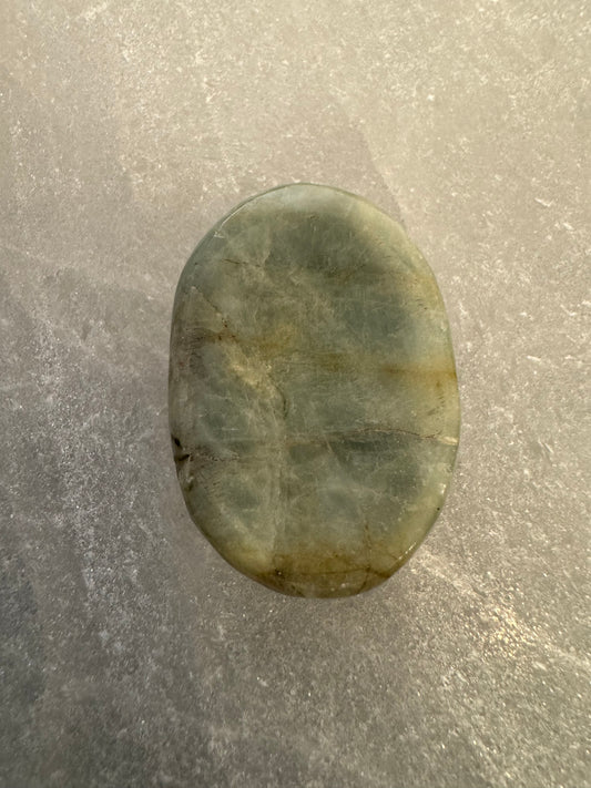 Green Moonstone Worry Pocket Stone