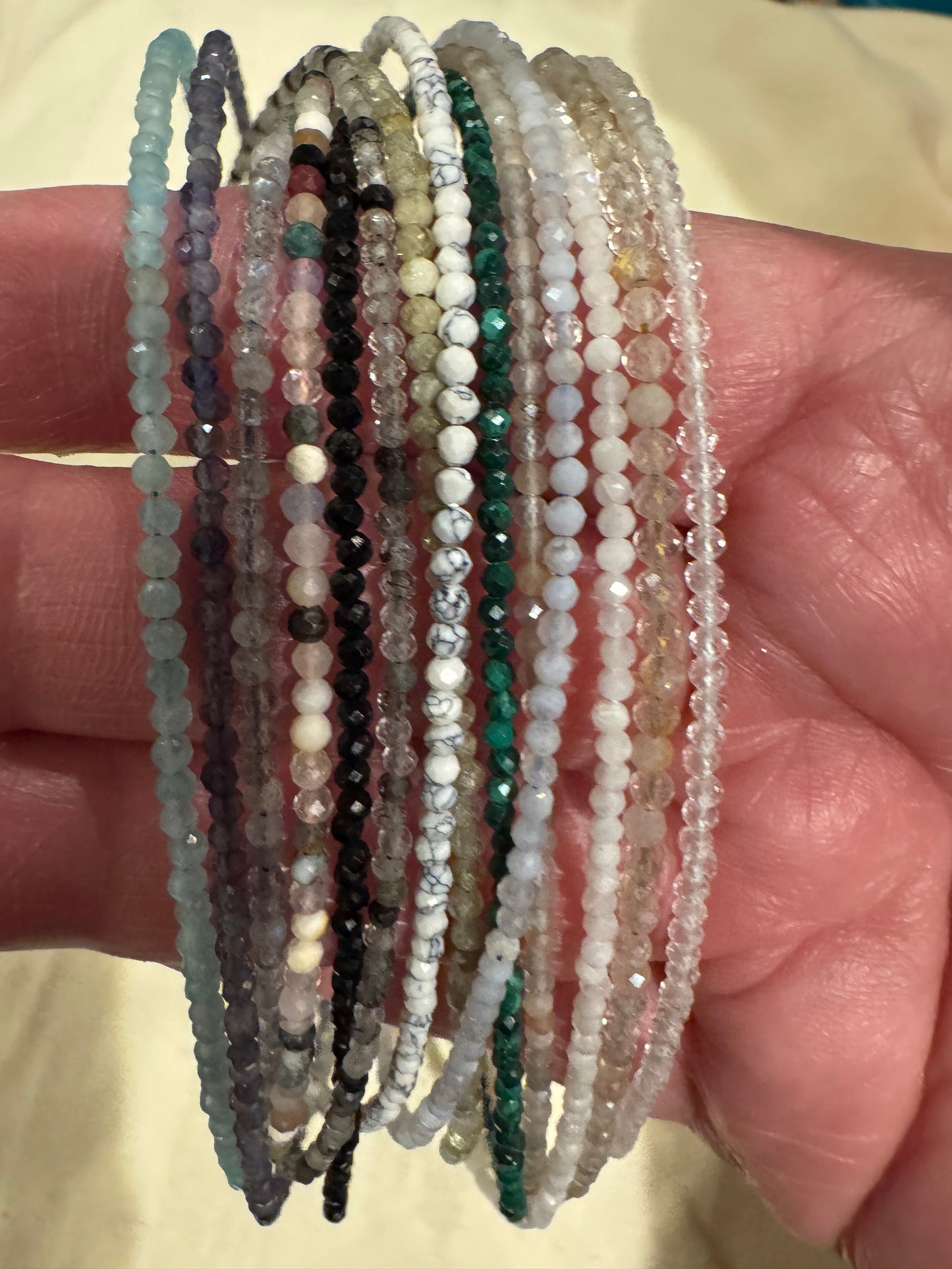 Dainty 2mm Crystal Necklace or Manifesting Trios
