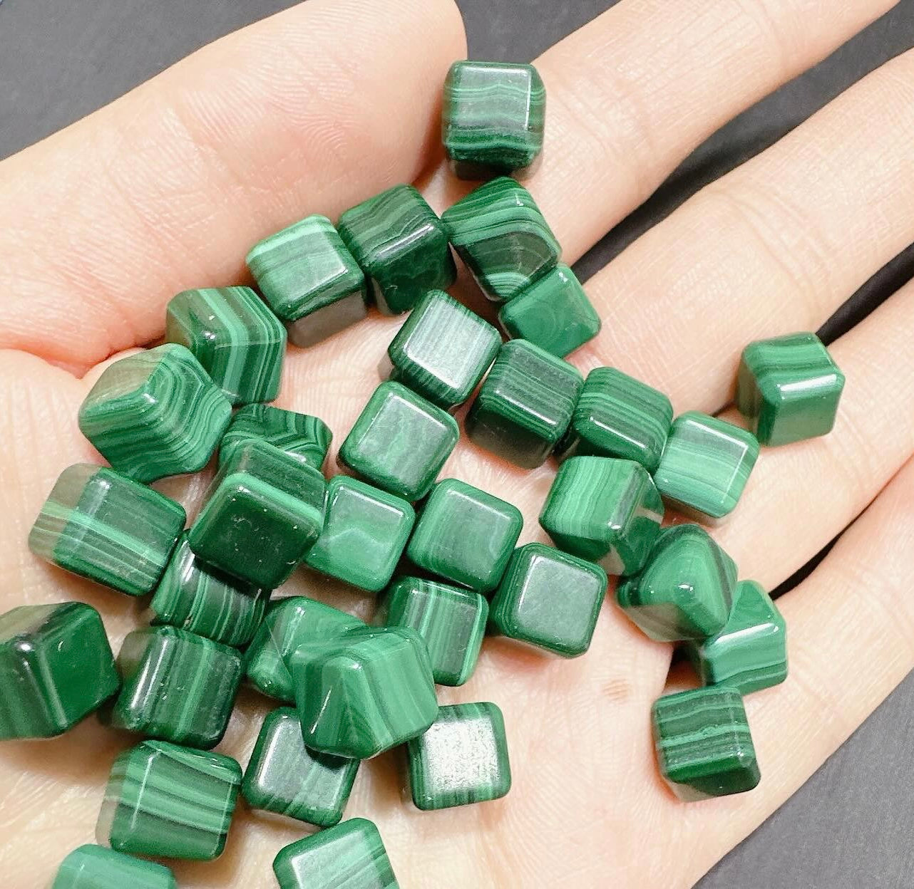 Malachite Pocket Cubes Set of 3