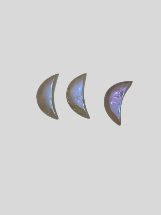 Aura Rose Quartz Crescent Quarter Moon 🌙 1 Moon