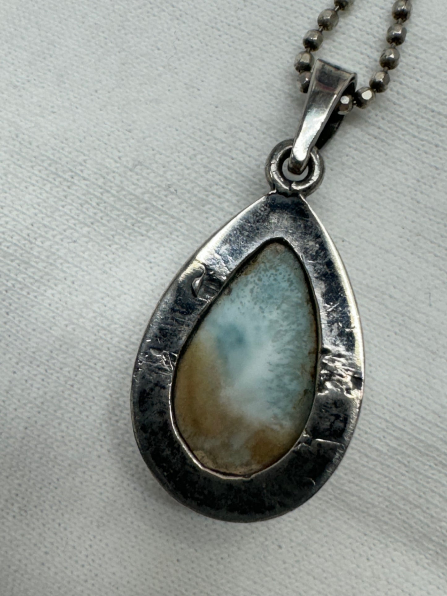 Larimar and Sterling Necklace