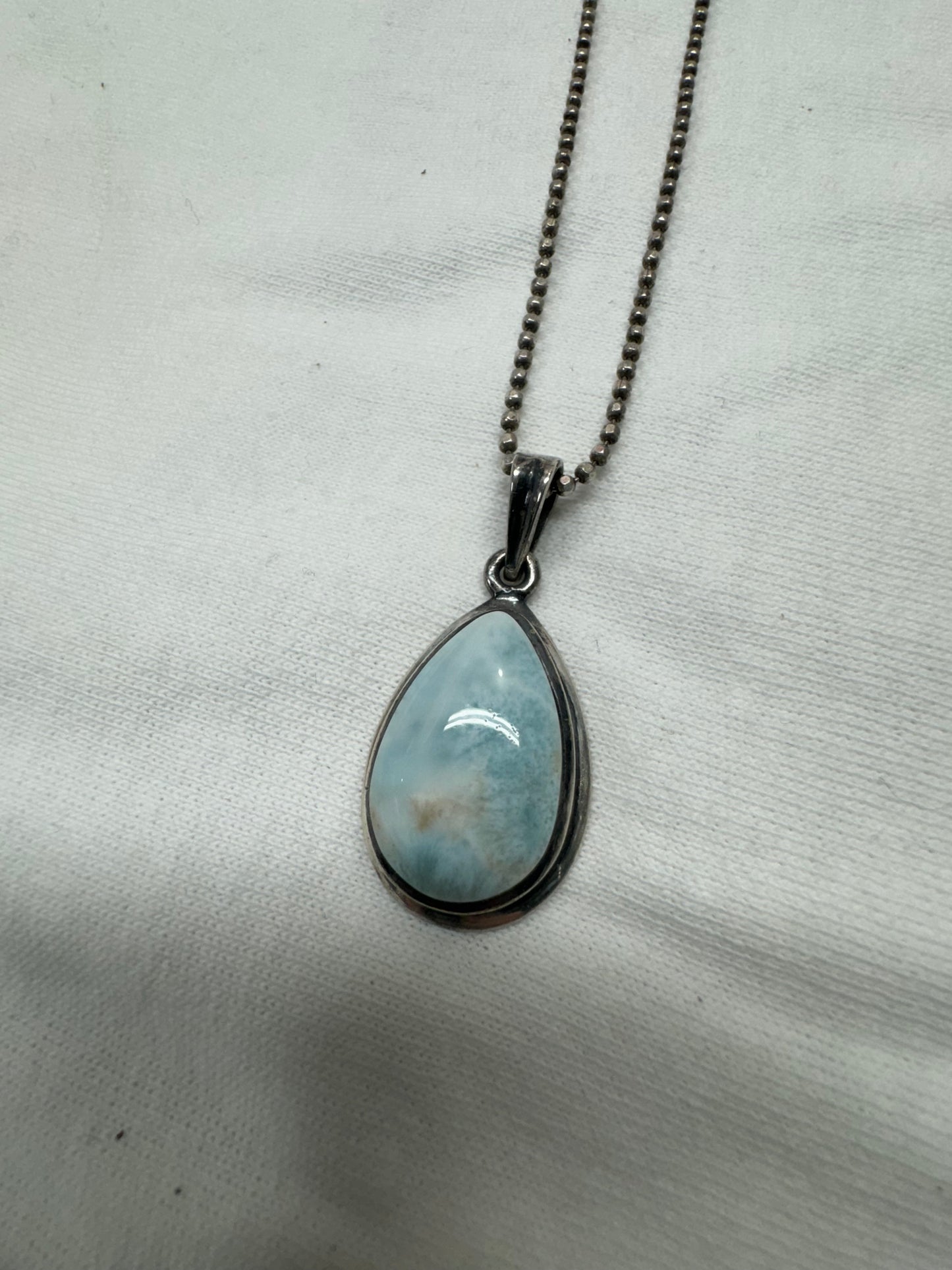 Larimar and Sterling Necklace