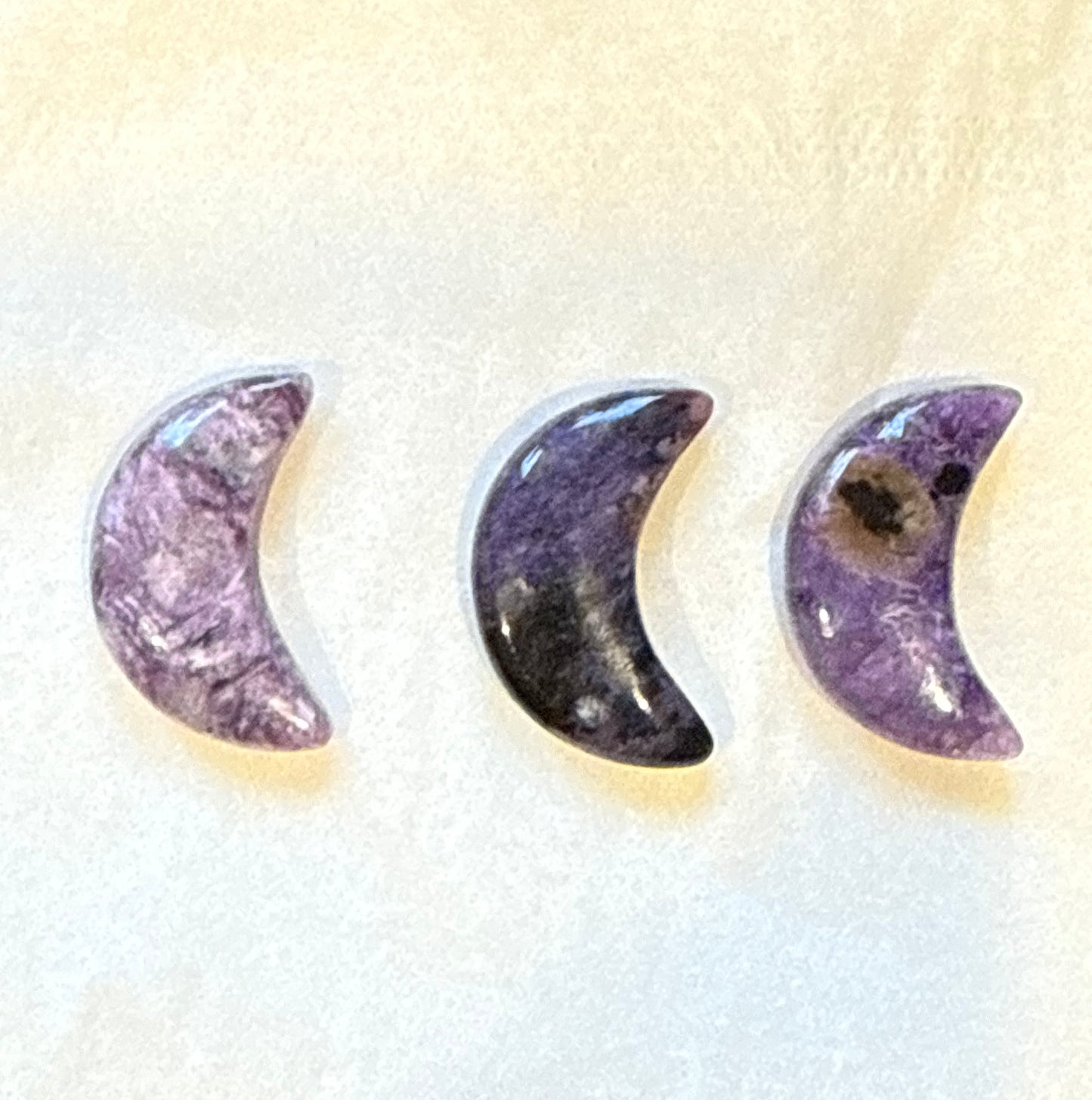 Charoite Crystal Pocket Crescent Moon 🌙