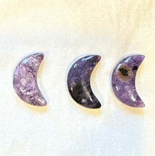 Charoite Crystal Pocket Crescent Moon 🌙