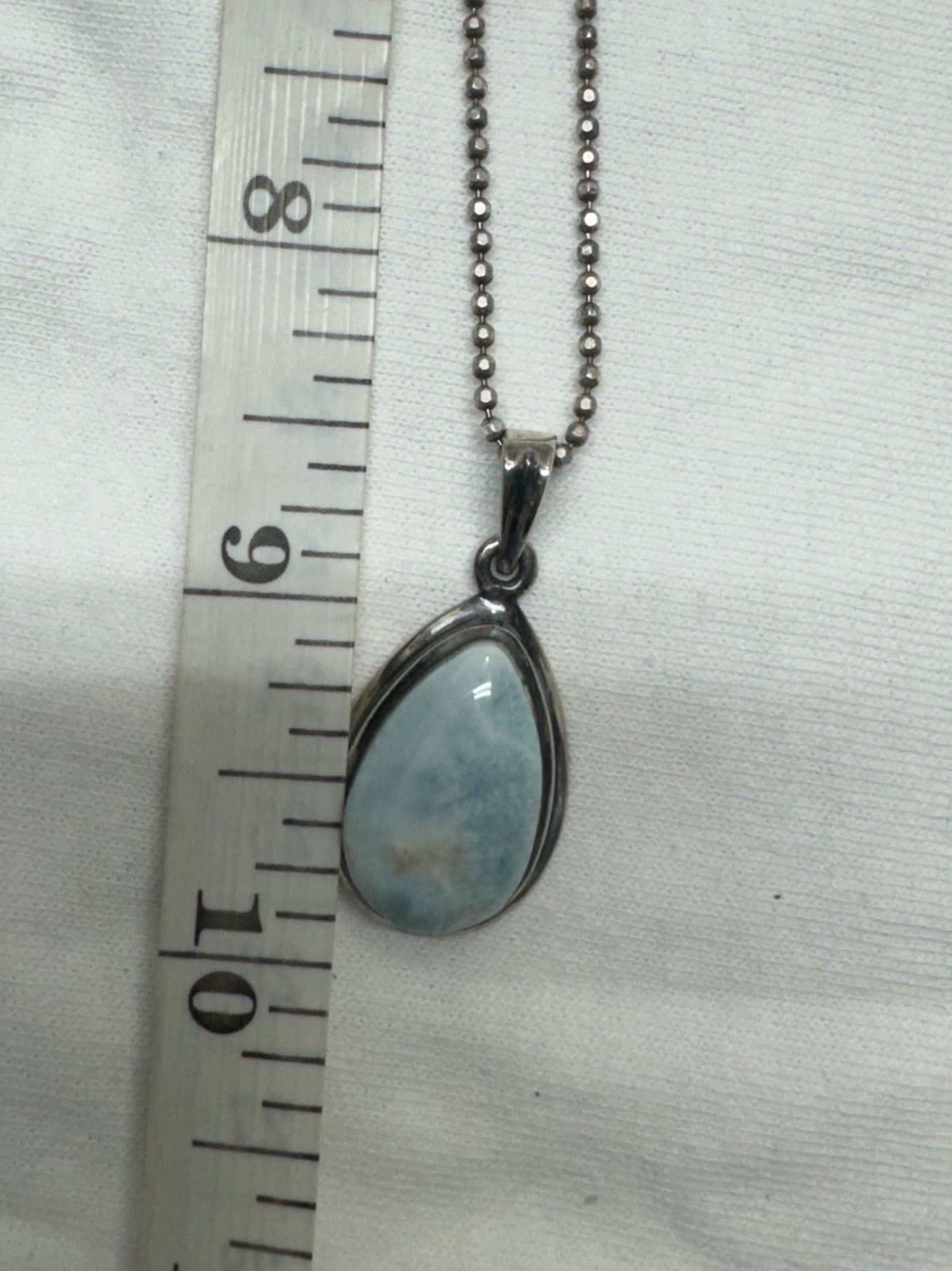 Larimar and Sterling Necklace