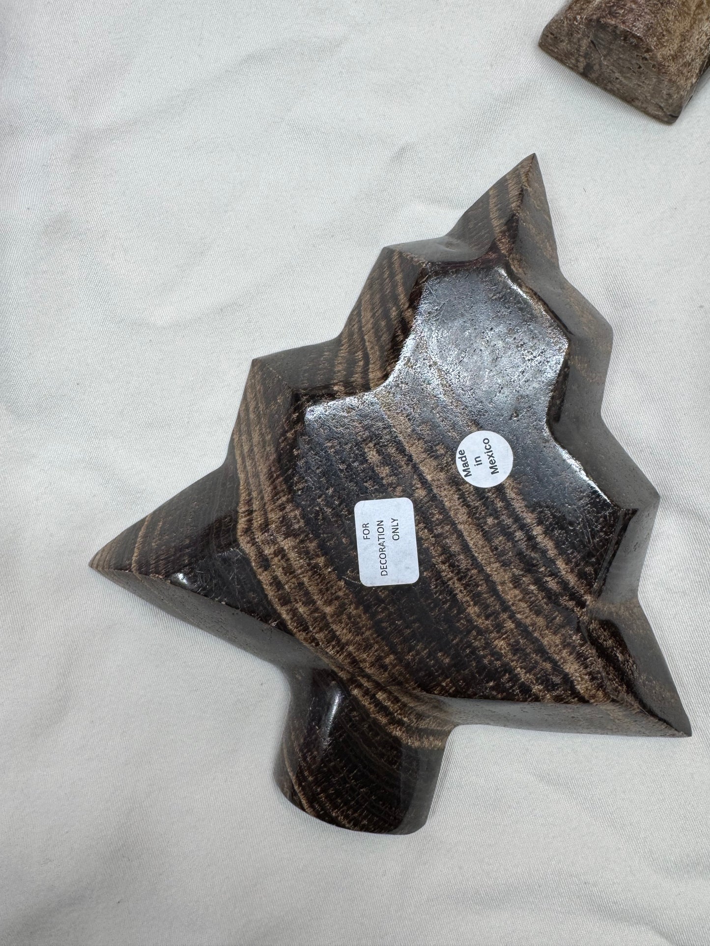 Chocolate Onyx Pine Tree Dish