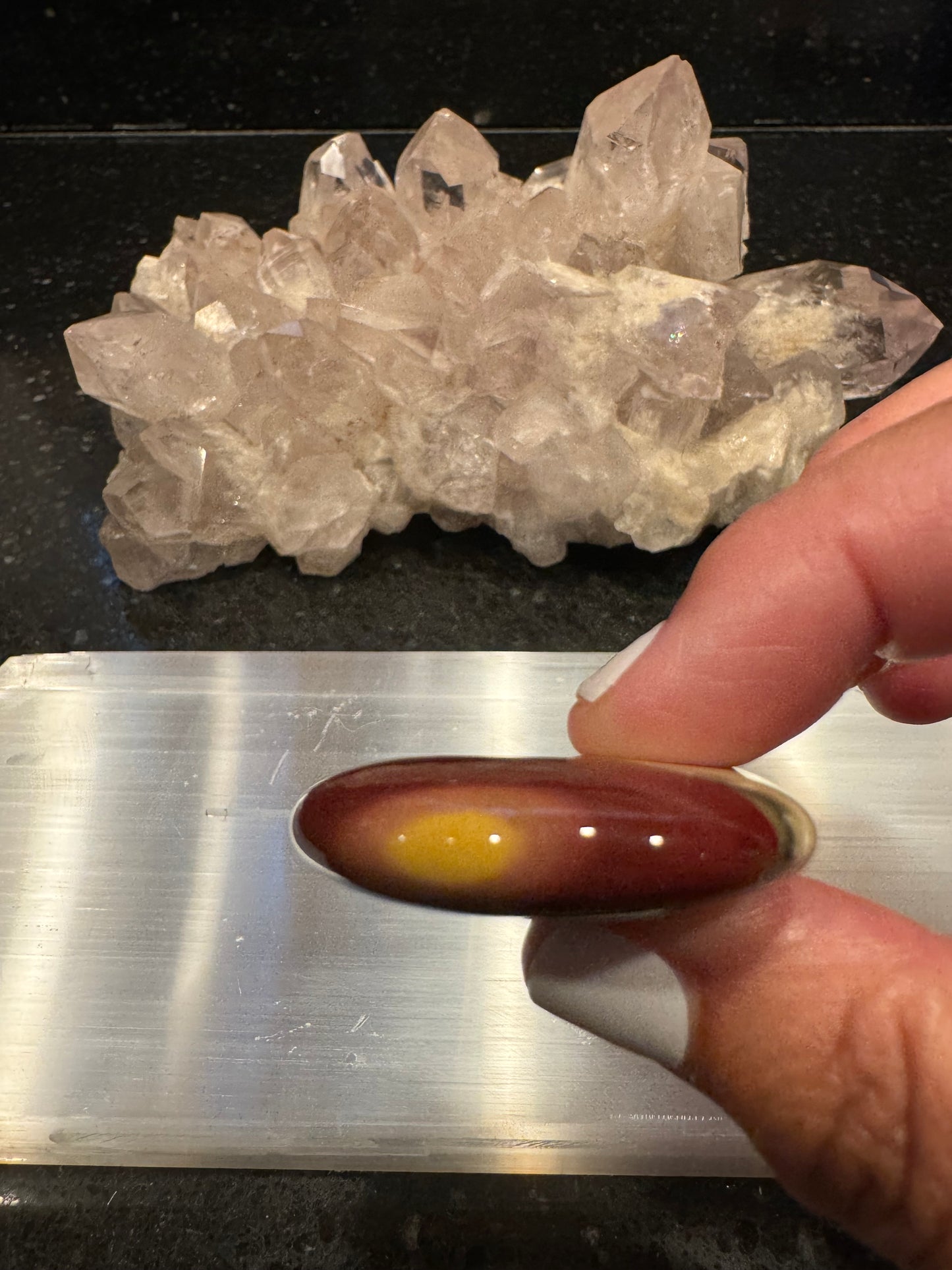 Mookaite Crystal Flat Smooth Stone