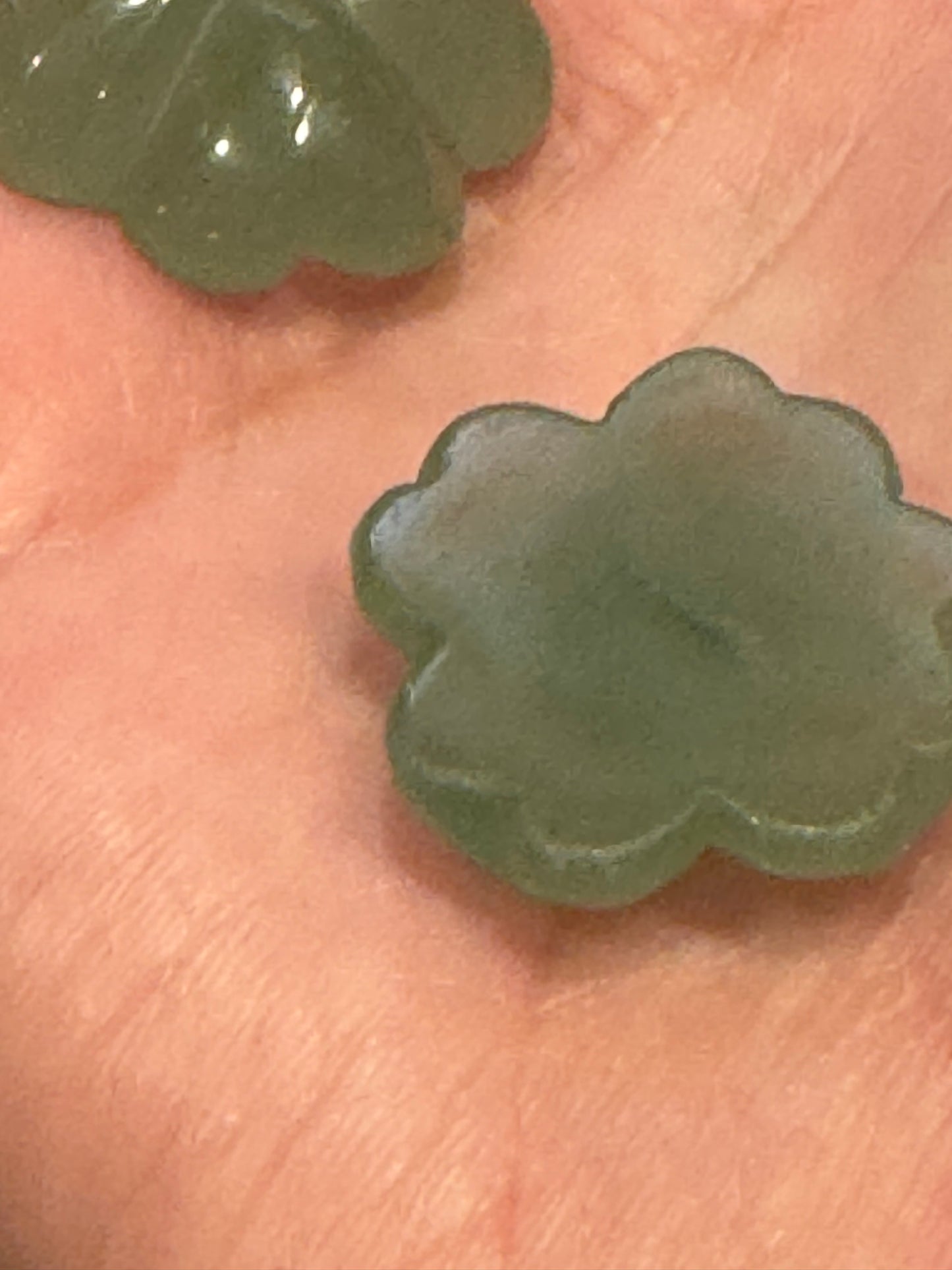 Green Aventurine Clovers Set of 2