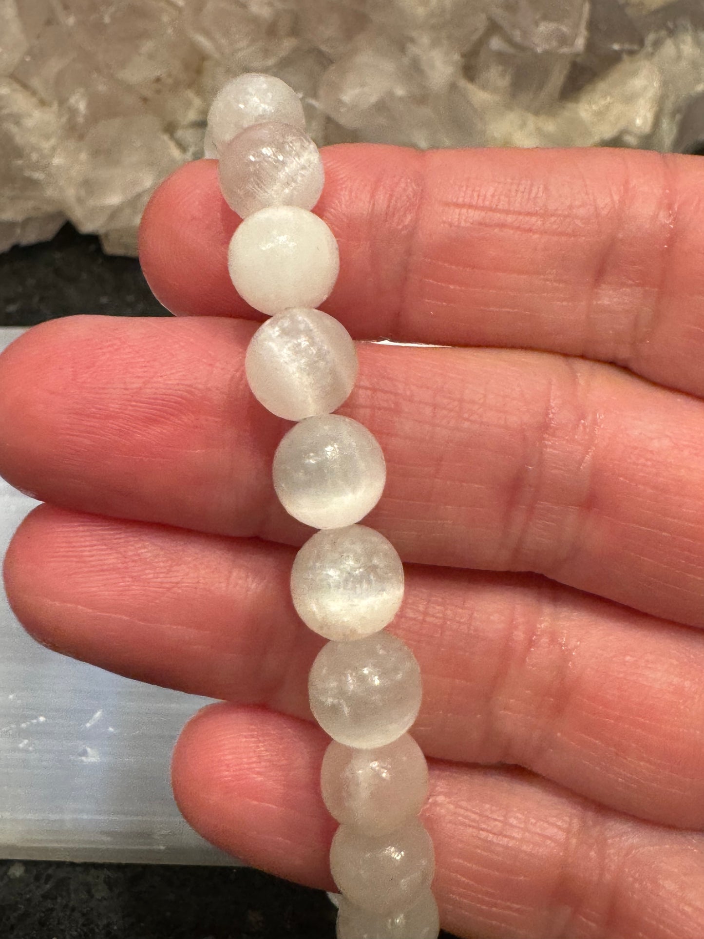 Selenite Crystal Bracelet 8mm