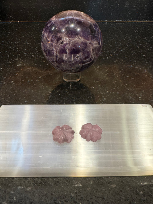 Lepidolite Clover Set of 2