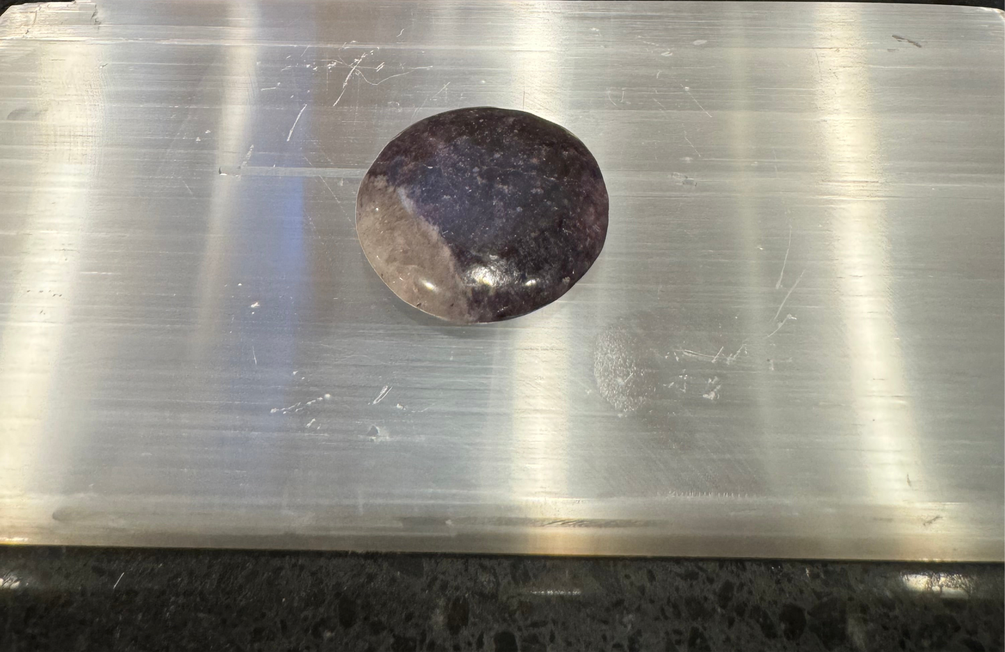Lepidolite Flat Crystal Smooth Stone