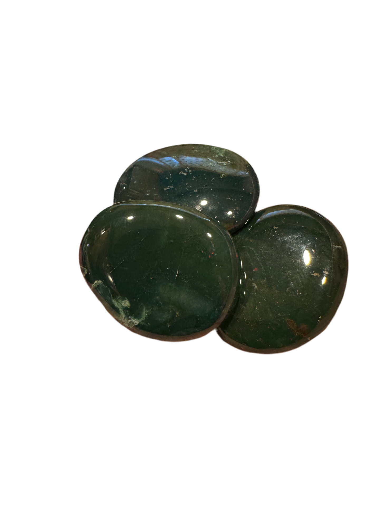 Bloodstone Flat Crystal Smooth Stone