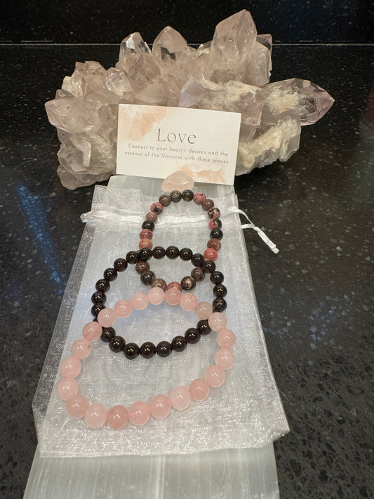Love ❤️ Manifesting Crystal Bracelet Set 8mm