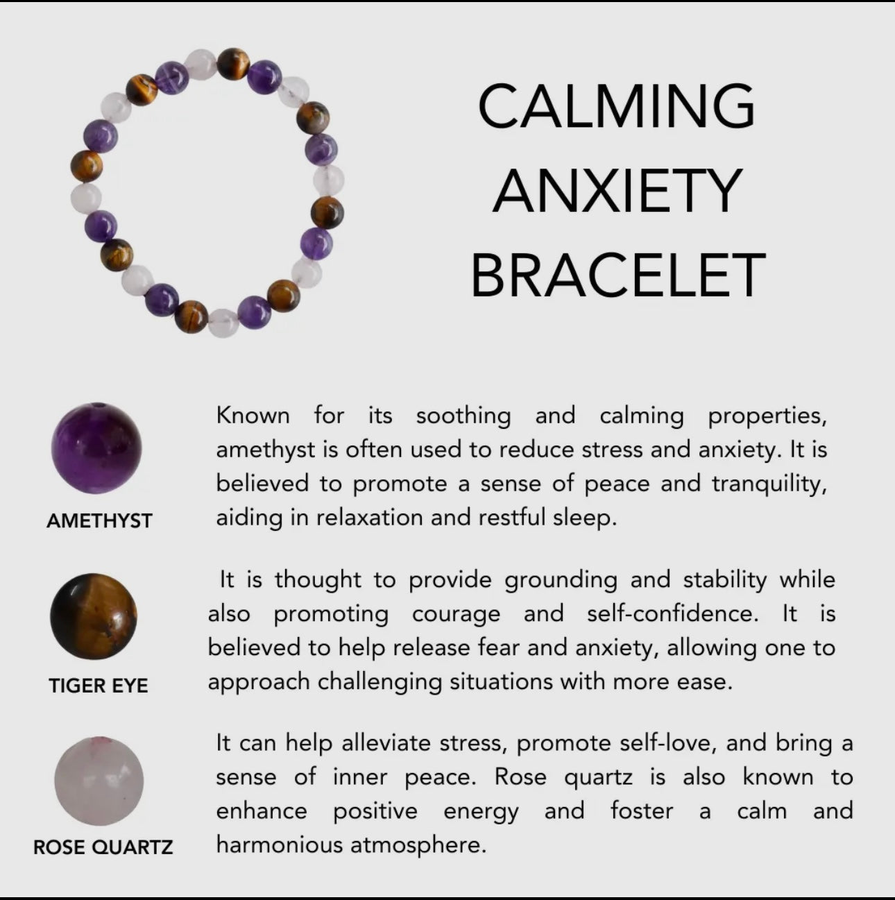 Soothing and Reducing ANXIETY Crystal Bracelet