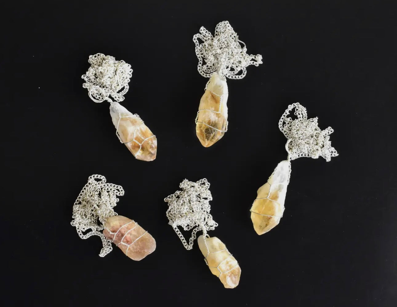 Raw Citrine Crystal Necklace
