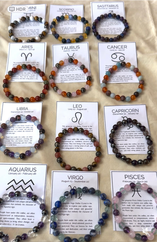 Crystal Zodiac Bracelet- Crystal Combinations For Your Birth Sign