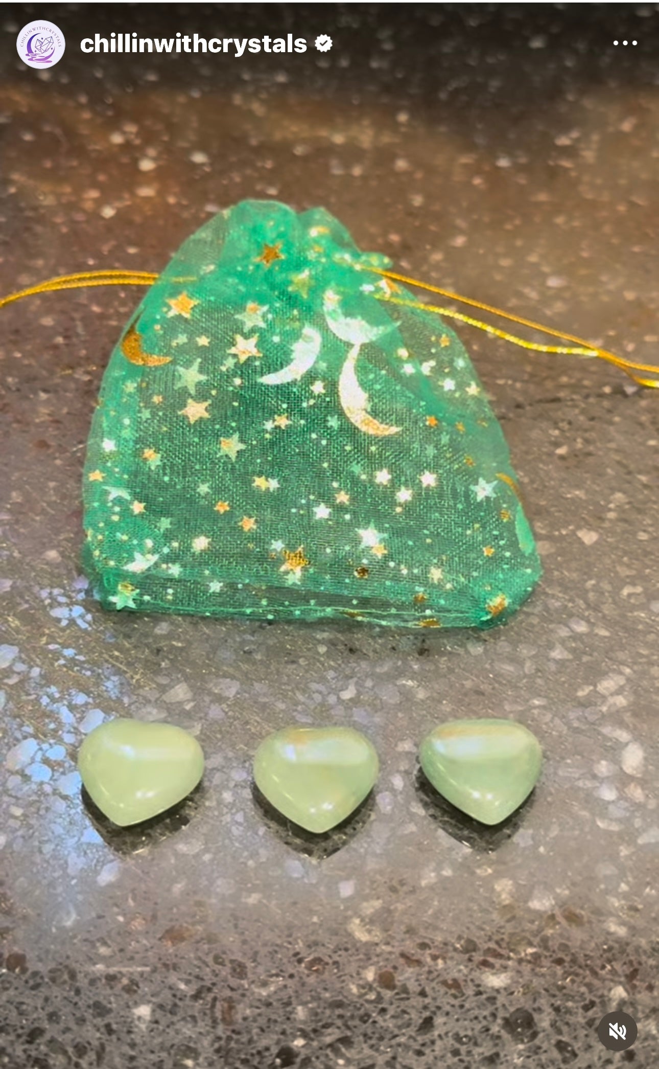 Luck Manifesting Green Aventurine Crystal Pouch