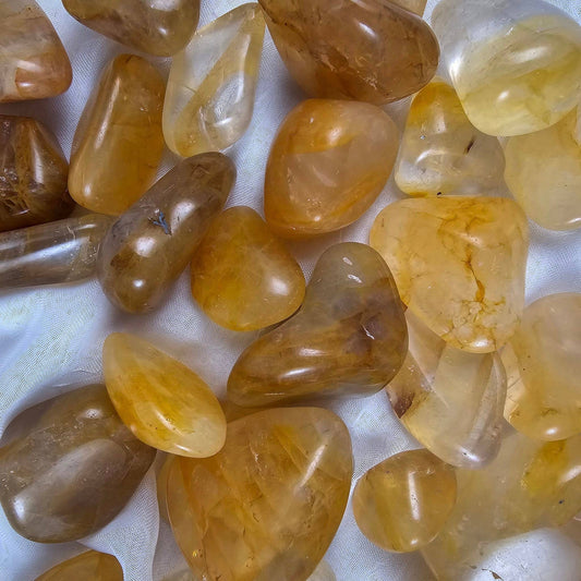 Golden Healer Crystal Tumbles 3 Pieces