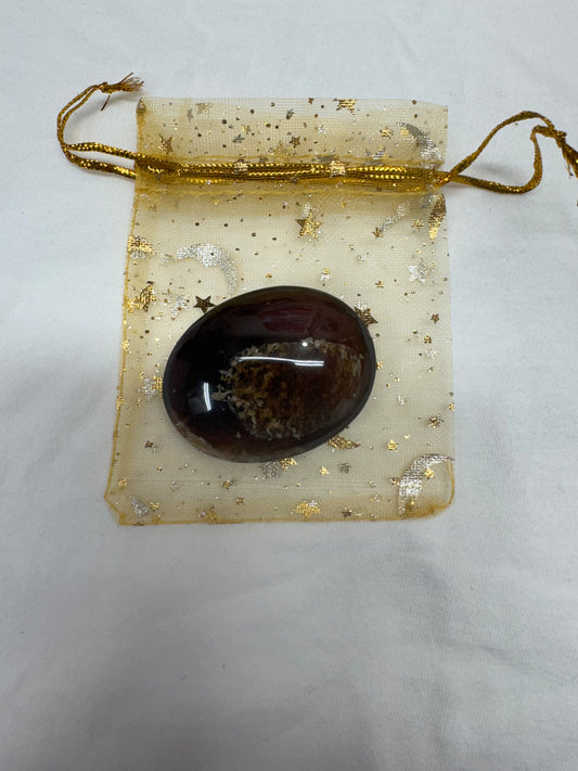 Enhance spiritual and physical growth Crystal amber intention pouch