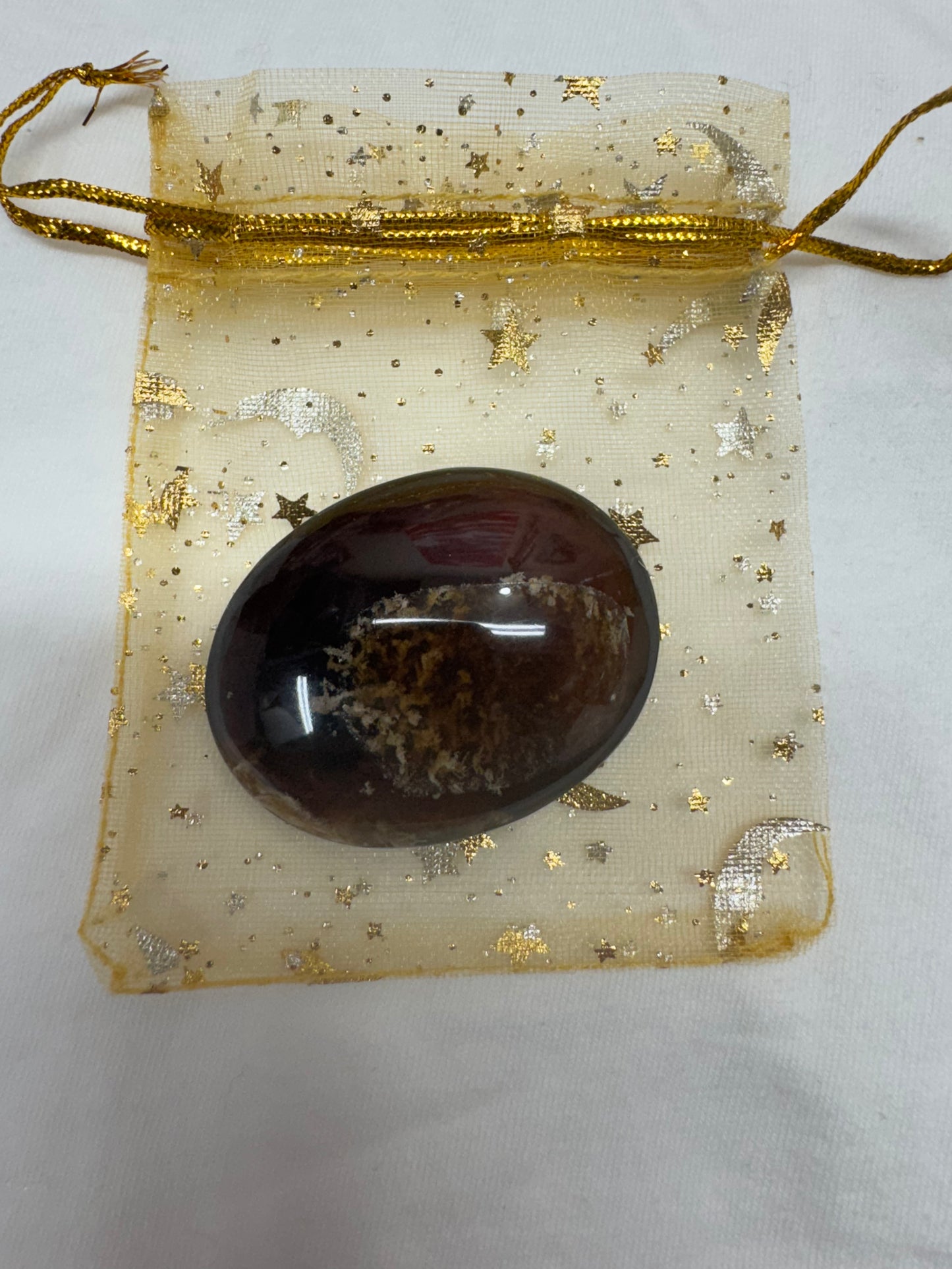 Enhance spiritual and physical growth Crystal amber intention pouch